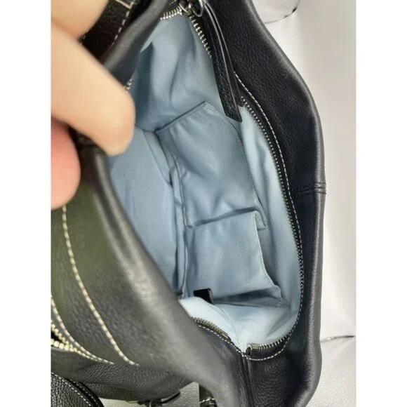 Coach 15064 Soho Black Pebbled Leather Convertible Crossbody Bag (Silver Buckle) - Picture 8 of 11